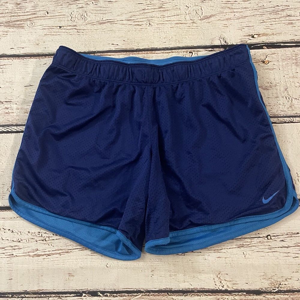 Nike Dri Fit‎ Womens Running Shorts Size Large Blue